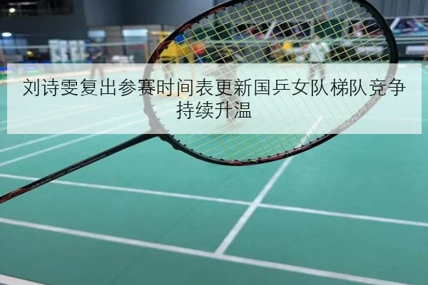 刘诗雯复出参赛时间表更新国乒女队梯队竞争持续升温